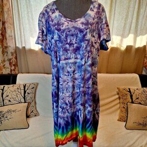 Tie Dye Cotton Tee-Shirt Dress